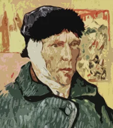Vincent Van Gogh, with bandaged ear